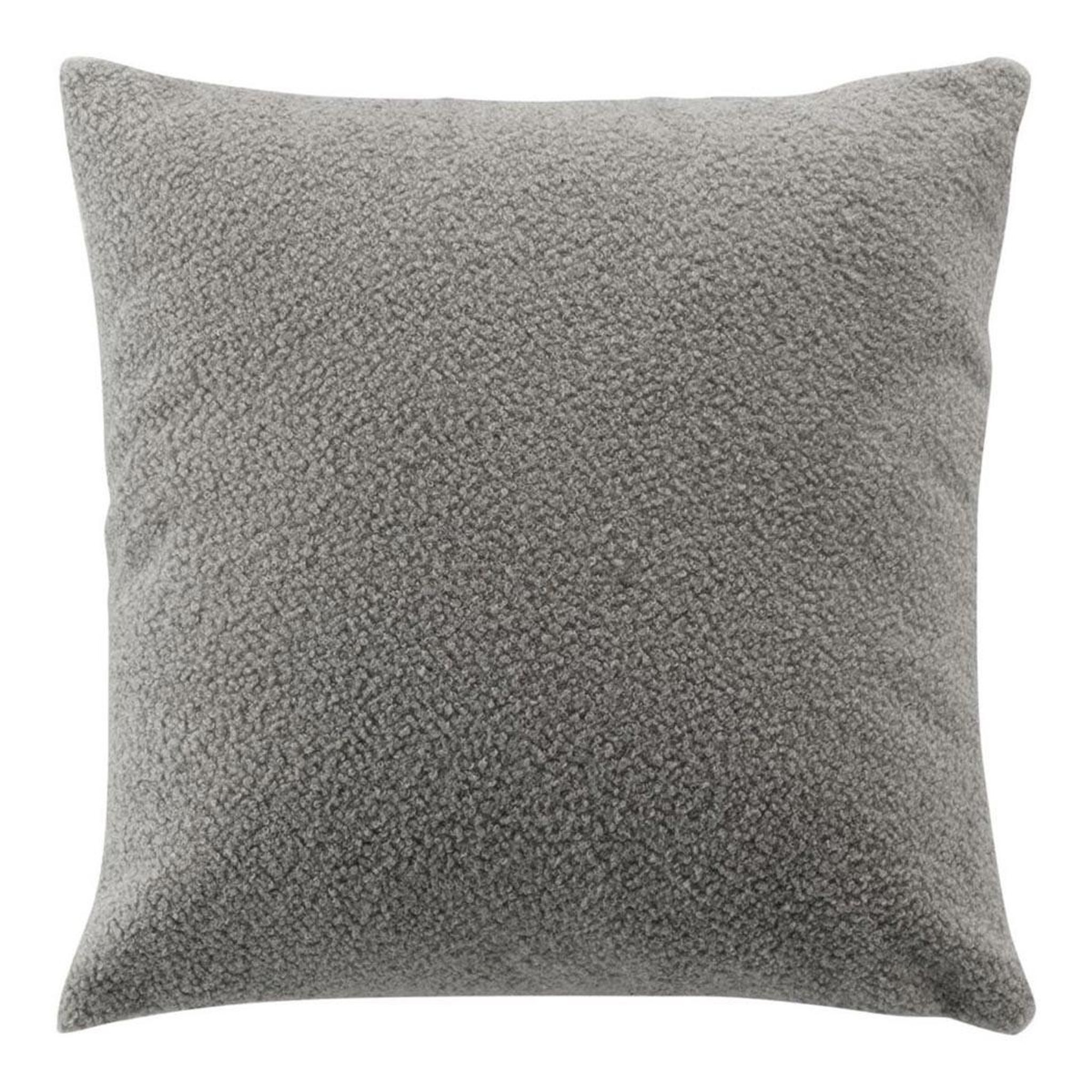 Douceur d'Intérieur Coussin déco bouclette  wooly  45x45cm gris