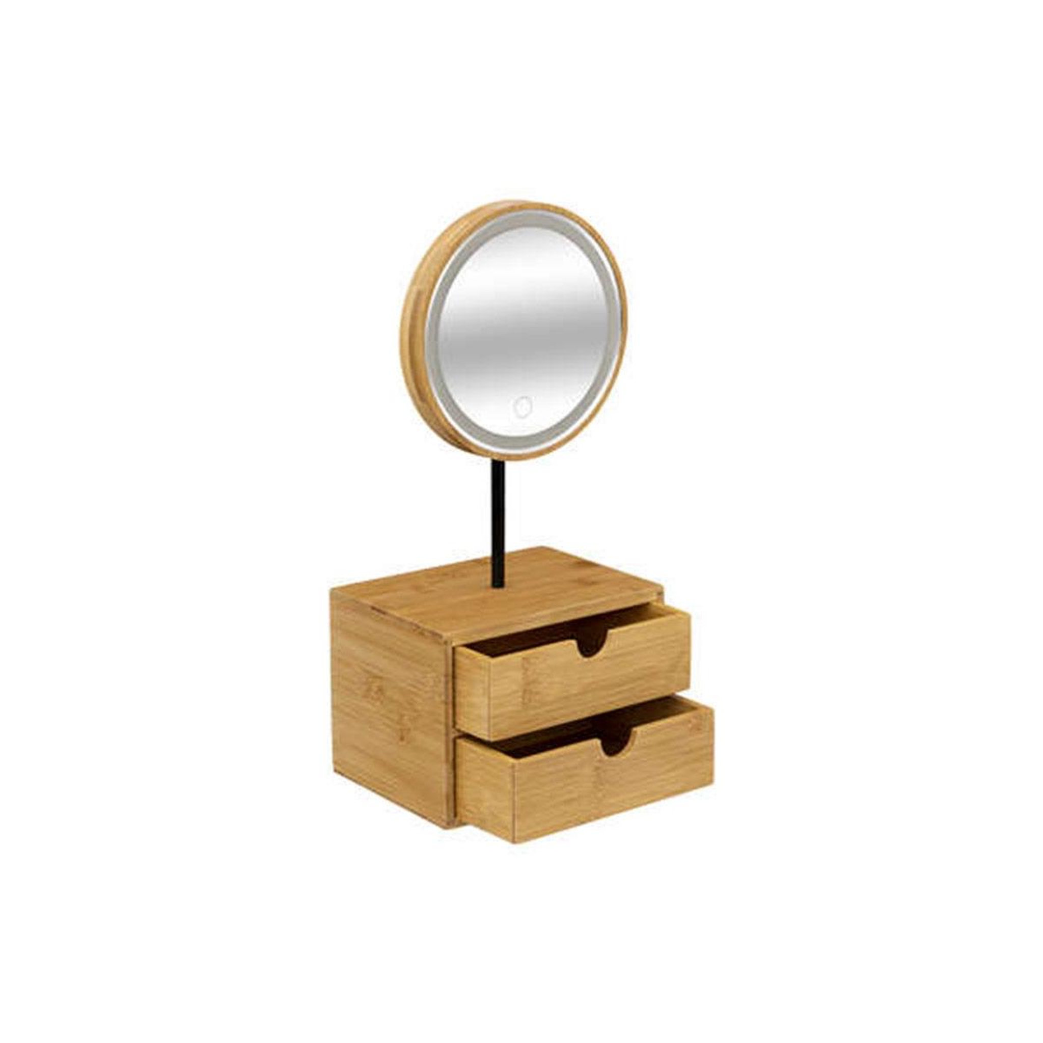 Voir la diapositive 2 : FIVE Miroir de salle de bain led  organiseur  45cm beige