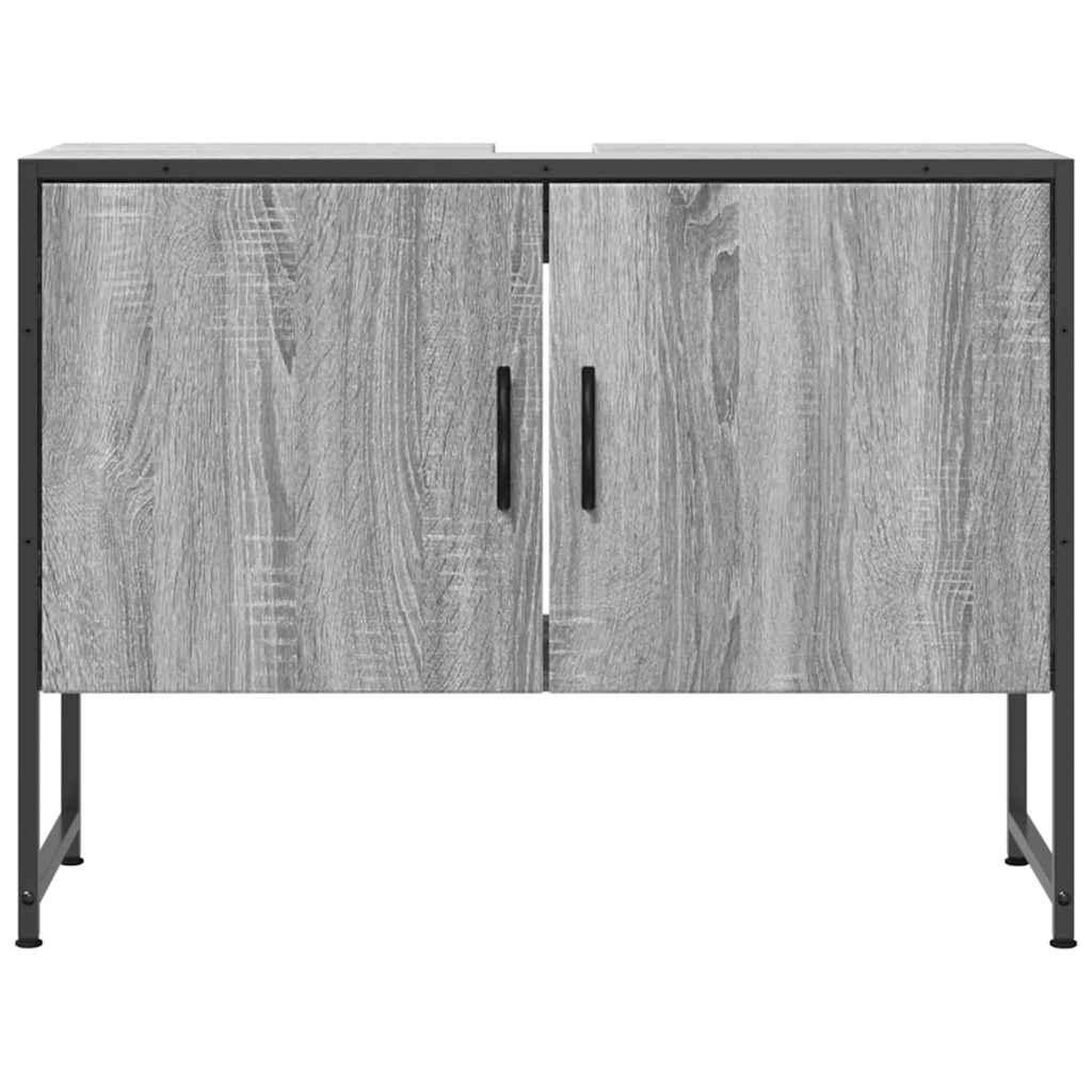 Voir la diapositive 5 : VIDAXL Armoire lavabo de salle de bain sonoma gris bois d'ingenierie