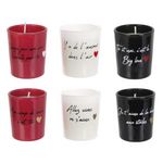 Paris Prix Coffret 6 Bougies Parfumées  Mots d'Amour  31g Noir