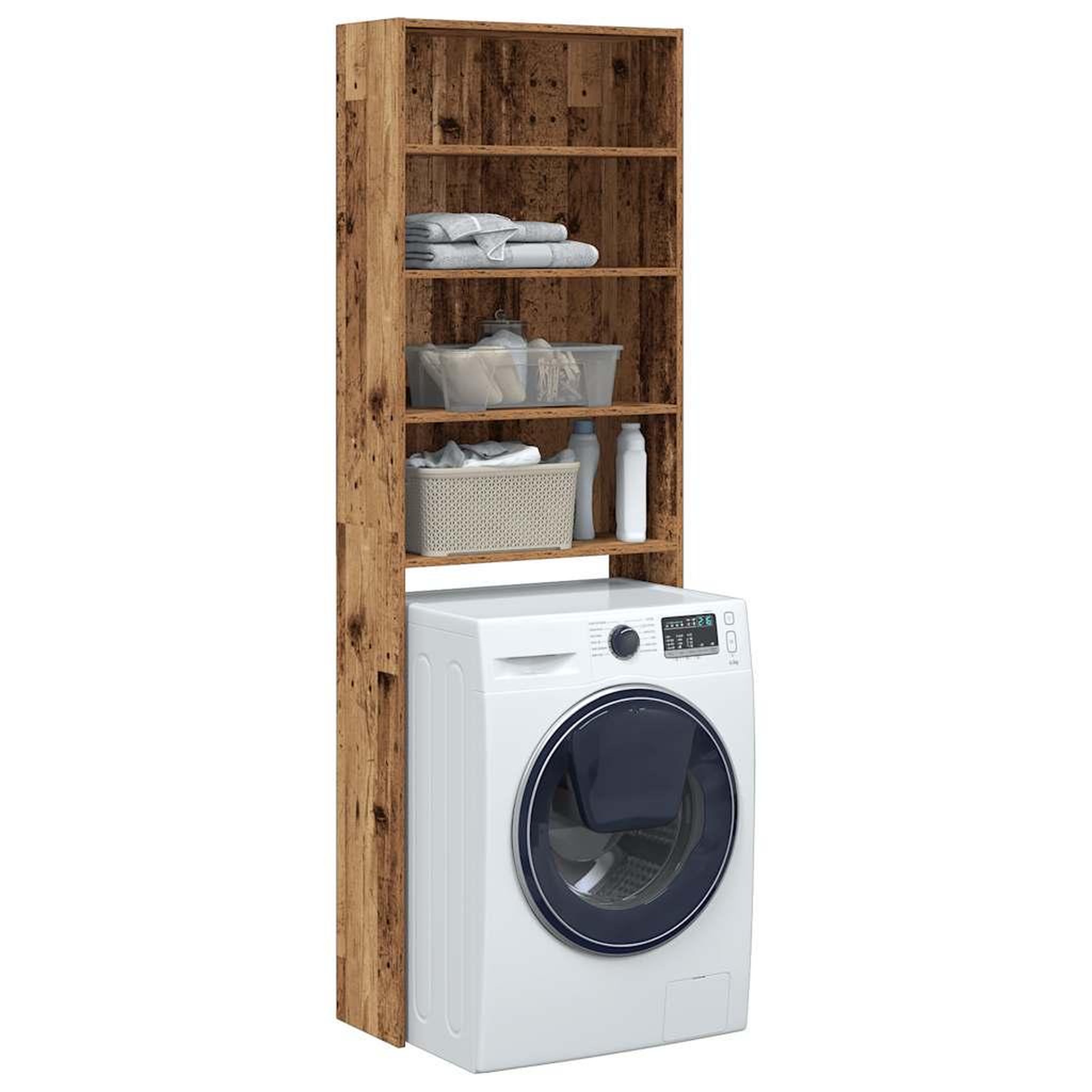 VIDAXL Meuble pour machine a laver vieux bois 64x24x190 cm