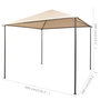 Voir la diapositive 6 : VIDAXL Chapiteau tente 3 x 3 m Beige Acier