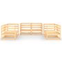 Voir la diapositive 3 : VIDAXL Salon de jardin 6 pcs Bois de pin massif