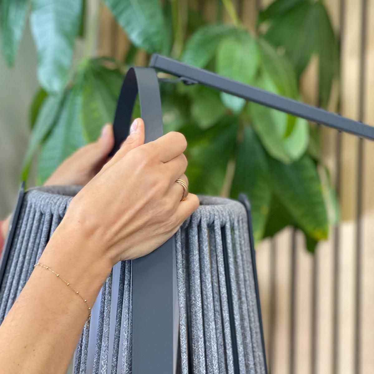 Lumisky Lampadaire solaire RAYGLOW Gris Metal H176cm