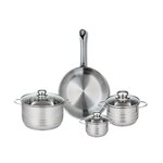 ELO Ensemble de 1 Poêle de cuisson 28 cm et 3 faitouts 12, 16 et 20 cm Elo Profi Brillant