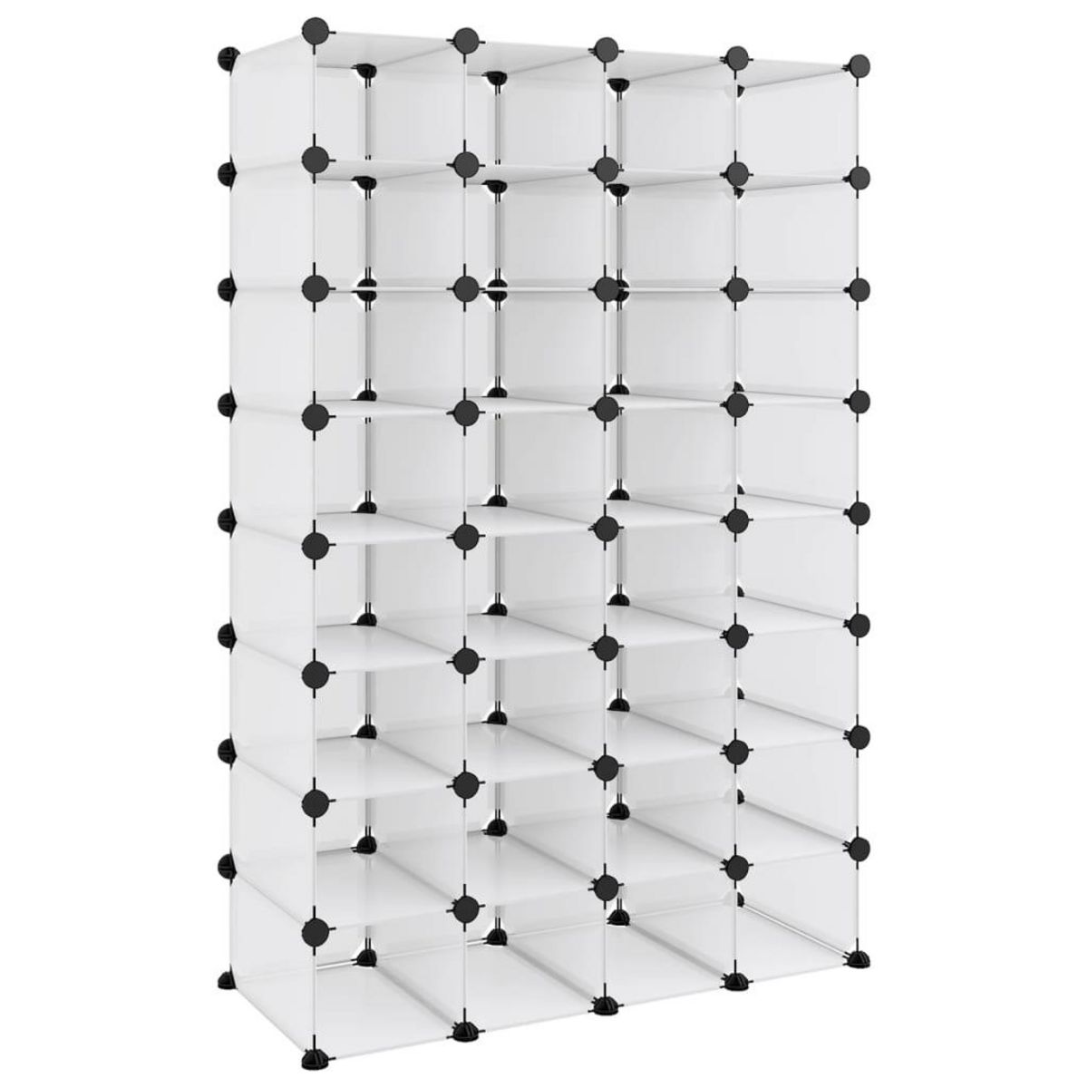 VIDAXL Etagere a chaussures Transparent 93x36,5x140 cm PP