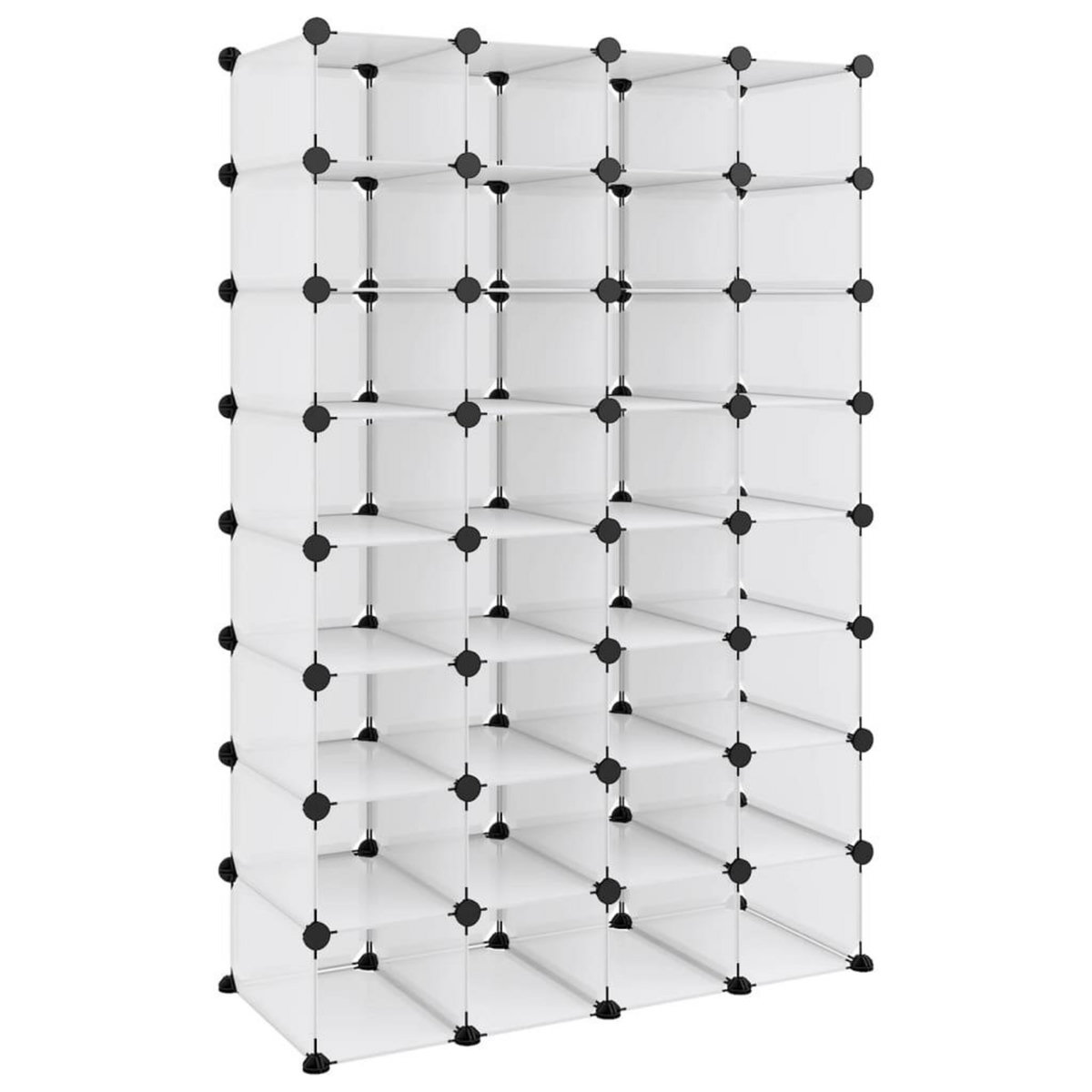 VIDAXL Etagere a chaussures Transparent 93x36,5x140 cm PP