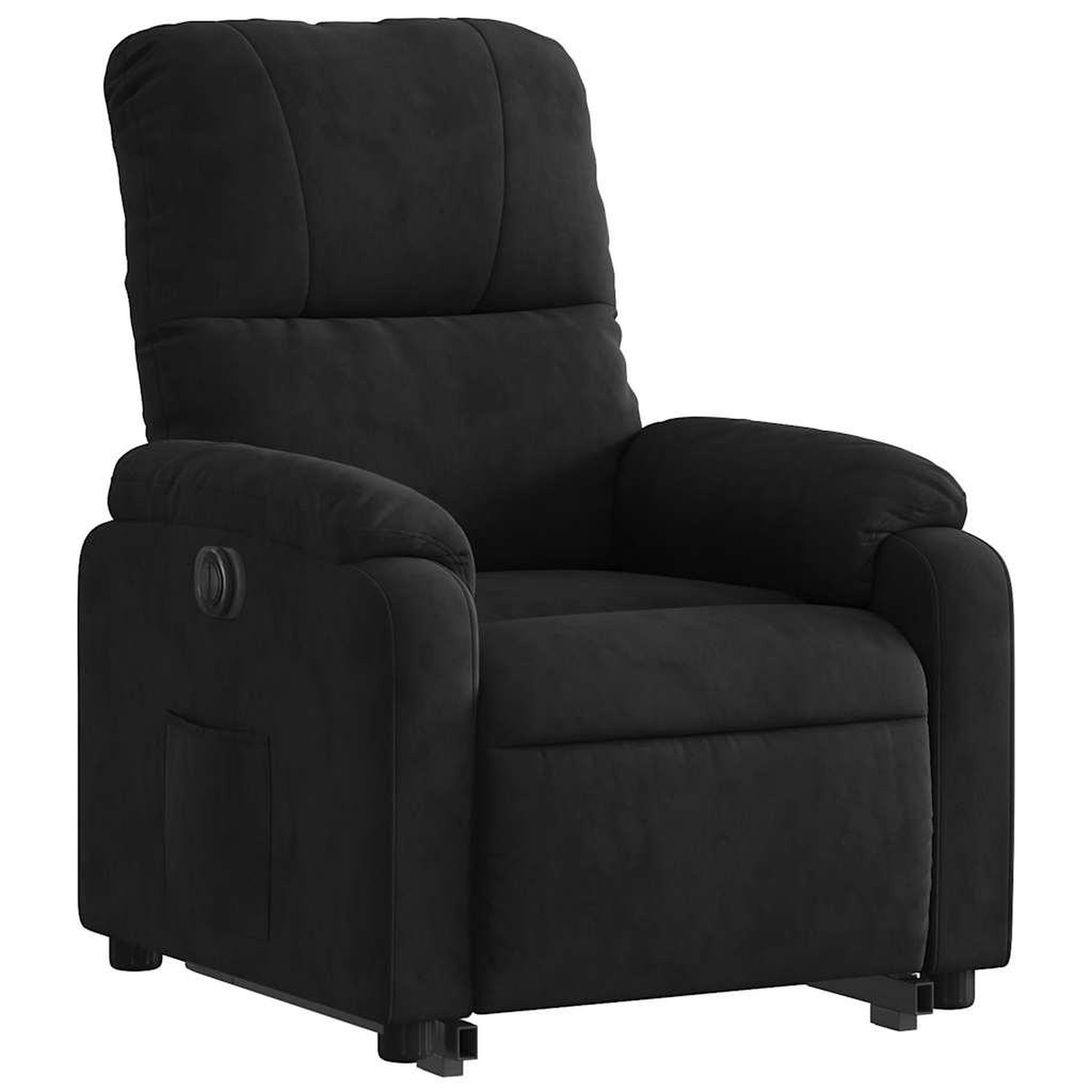 Voir la diapositive 4 : VIDAXL Fauteuil inclinable electrique noir tissu microfibre