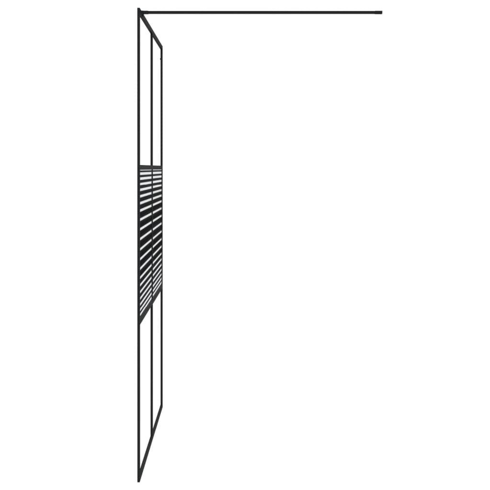 Voir la diapositive 4 : VIDAXL Paroi de douche Noir 140x195 cm Verre ESG transparent