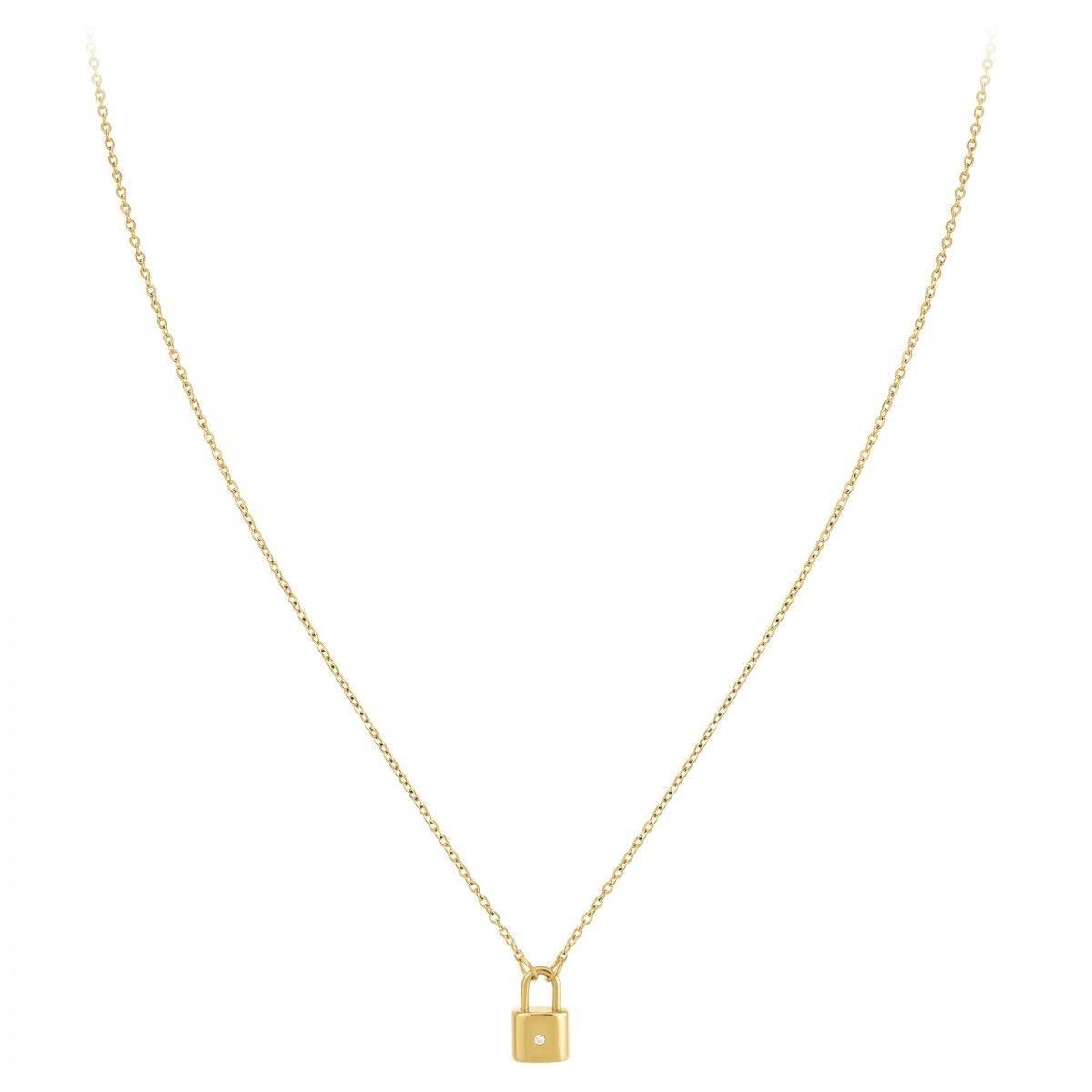 SC BOHEME Collier cadenas par SC Bohème orné d'un véritable diamant