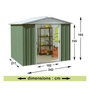 Voir la diapositive 3 : Yardmaster Abri de jardin métal - 4,51m² - MOLDE