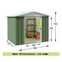 Voir la diapositive 3 : Yardmaster Abri de jardin métal - 4,51m² - MOLDE