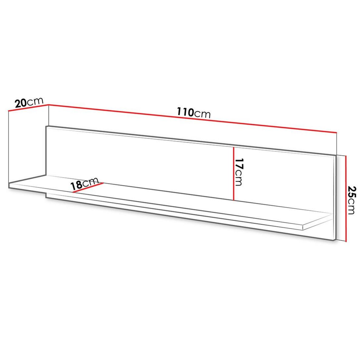 BEST MOBILIER Cambridge - étagère - effet bois et noir - 110 cm