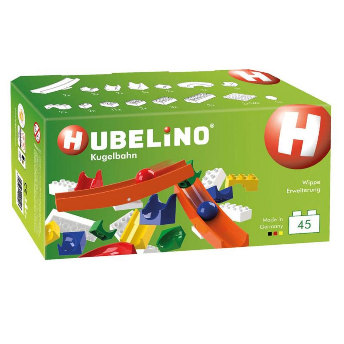 HUBELINO Hubelino Knikkerbaan Supplement set Wip Wap, 45dlg.