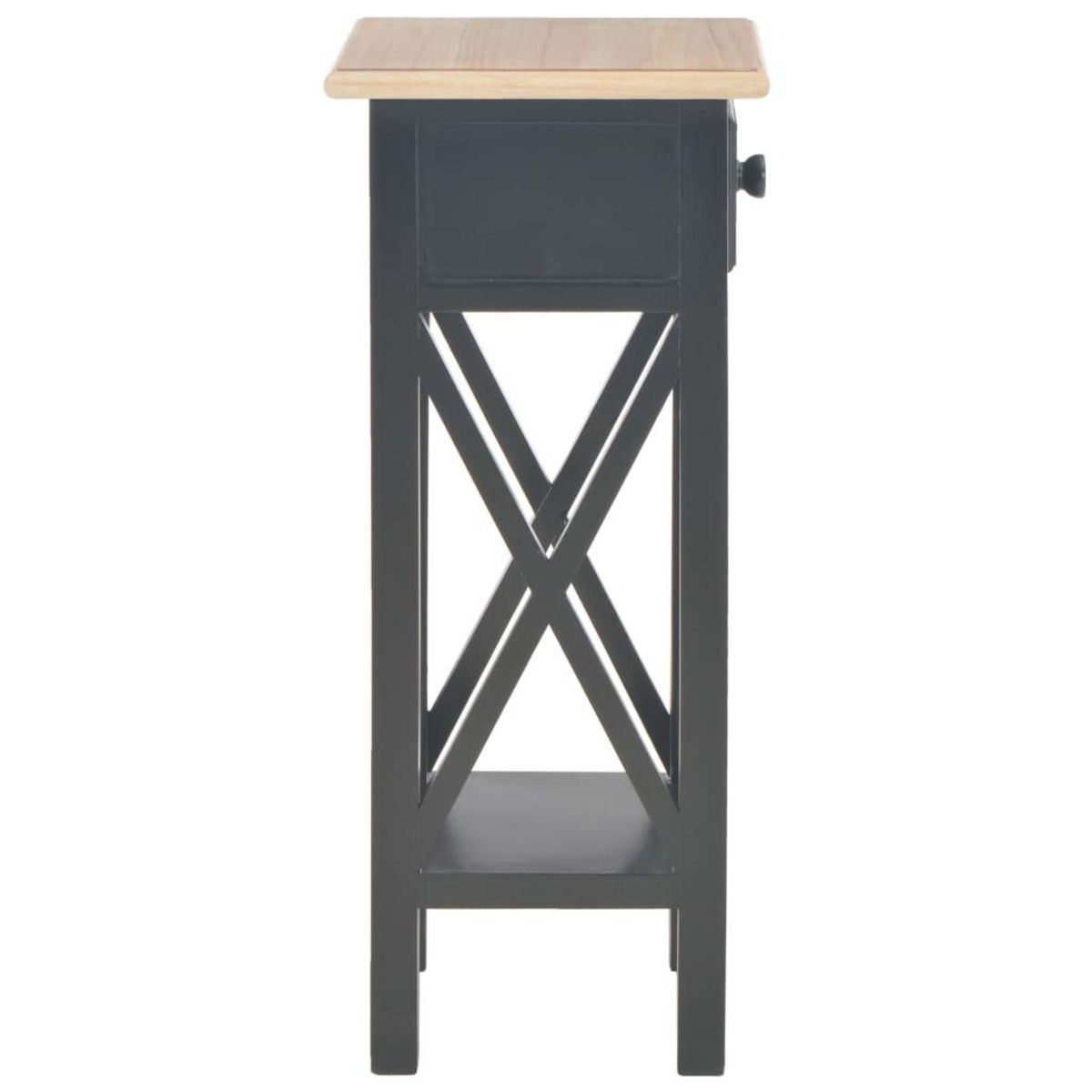 VIDAXL Table d'appoint Noir 27 x 27 x 65,5 cm Bois