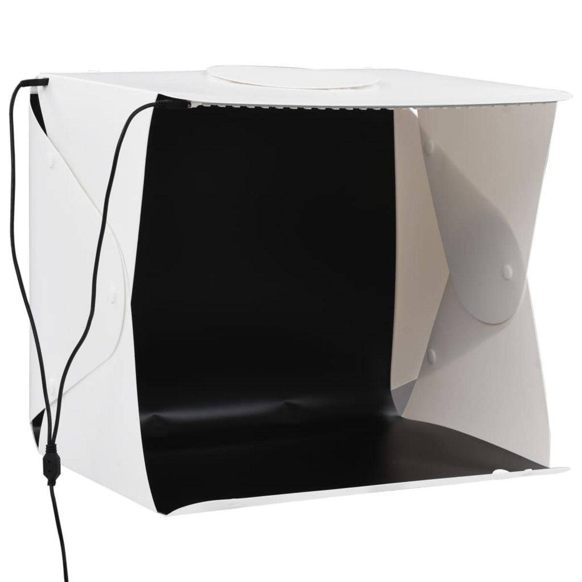 VIDAXL Boîte a lumiere studio LED pliable 40x34x37 cm Plastique Blanc