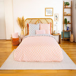 Home collection Parure Housse De Couette 3pcs 200x200 100% Coton Bci Adouci 57 Fils Mig - Volea