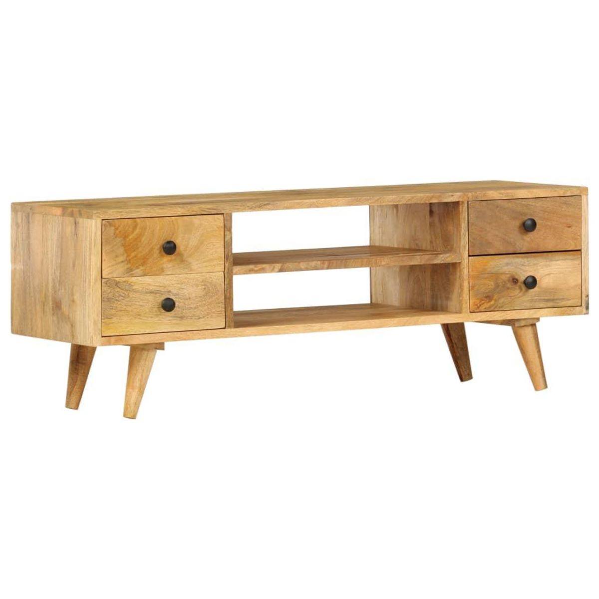 VIDAXL Meuble TV 110x35x40 cm Bois massif de manguier