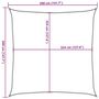 Voir la diapositive 6 : VIDAXL Voile d'ombrage 160 g/m^2 Noir 3,6x3,6 m PEHD