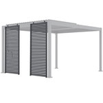 ID MARKET Lot de 2 persiennes pour Pergola pans modulables gris anthracite