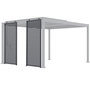 Voir la diapositive 1 : ID MARKET Lot de 2 persiennes pour Pergola pans modulables gris anthracite
