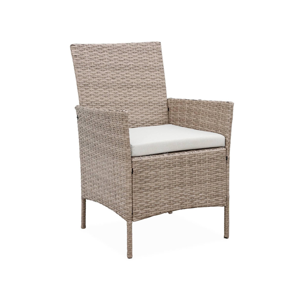 SWEEEK Ensemble de jardin en résine tressée, salon 4 places   fauteuil Moltès