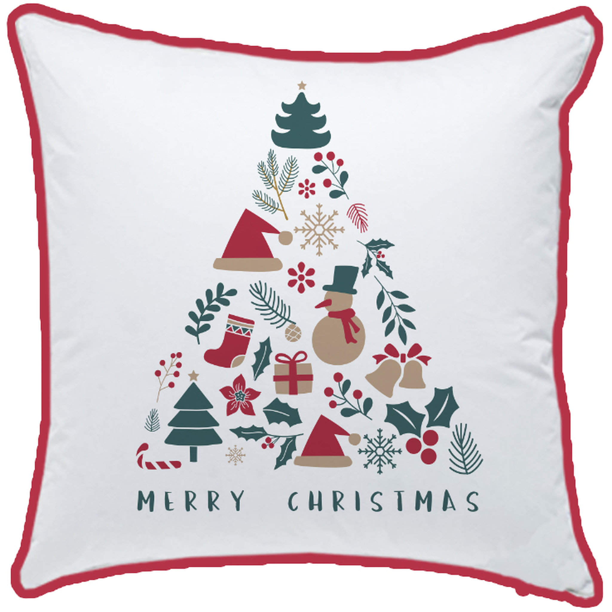 Coussin fantaisie coton MERRY CHRISTMAS