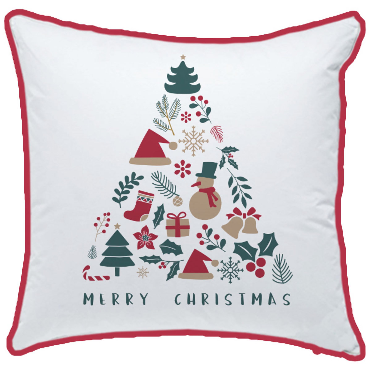 Coussin fantaisie coton MERRY CHRISTMAS