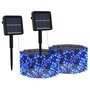 Voir la diapositive 2 : VIDAXL Lampes solaires 2 pcs 2x200 LED Bleu Intérieur Extérieur