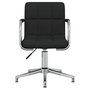 Voir la diapositive 2 : VIDAXL Chaise pivotante de salle a manger Noir Tissu