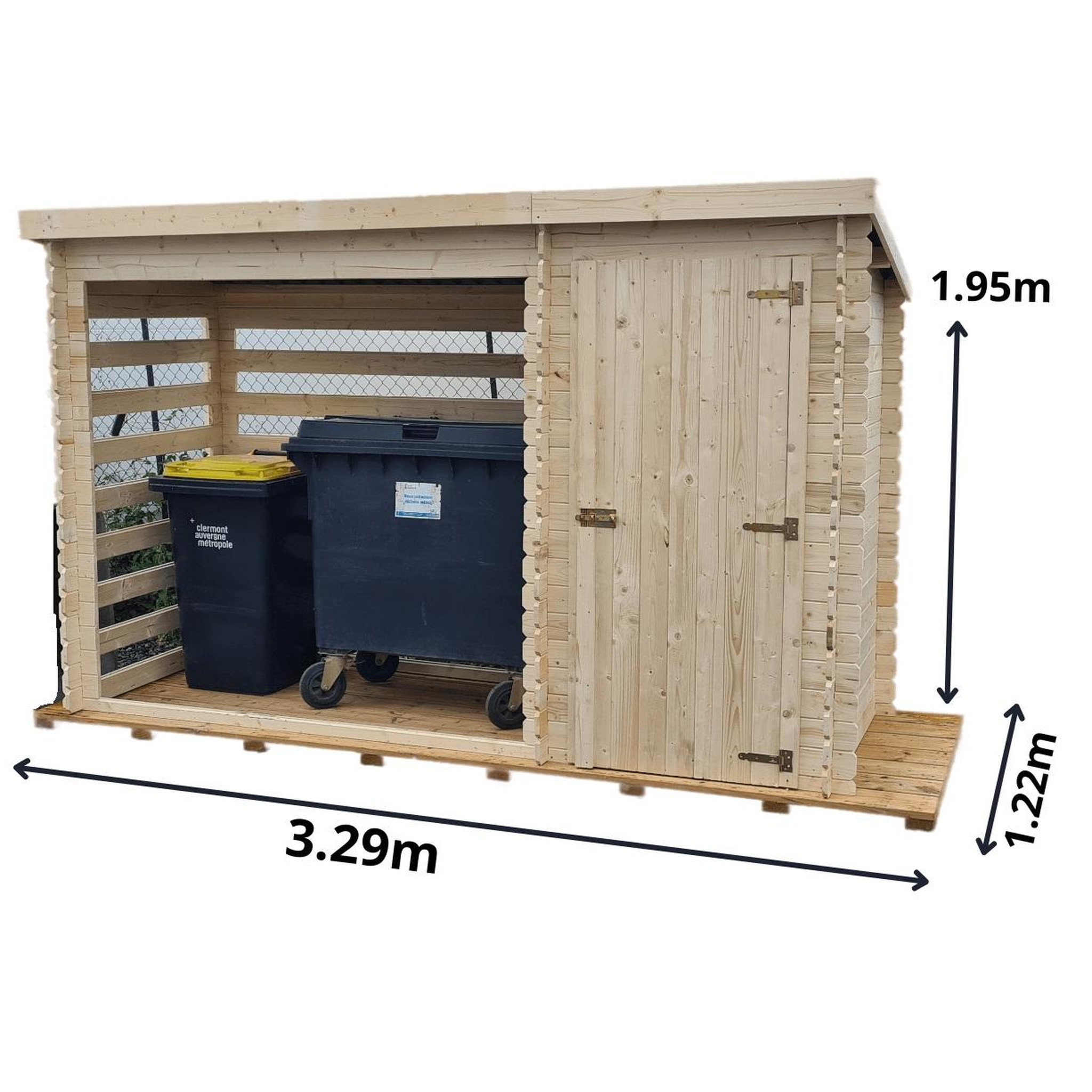 Voir la diapositive 6 : Habrita Abri de jardin bois - Monopente - 4m²