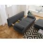 Voir la diapositive 3 : BEST MOBILIER Cristal - canapé 3 places - convertible avec coffre et grand pouf - en velours côtelé