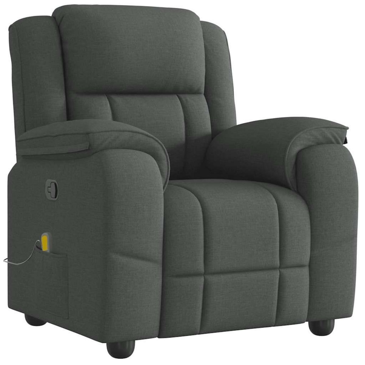 VIDAXL Fauteuil de massage inclinable Gris fonce Tissu