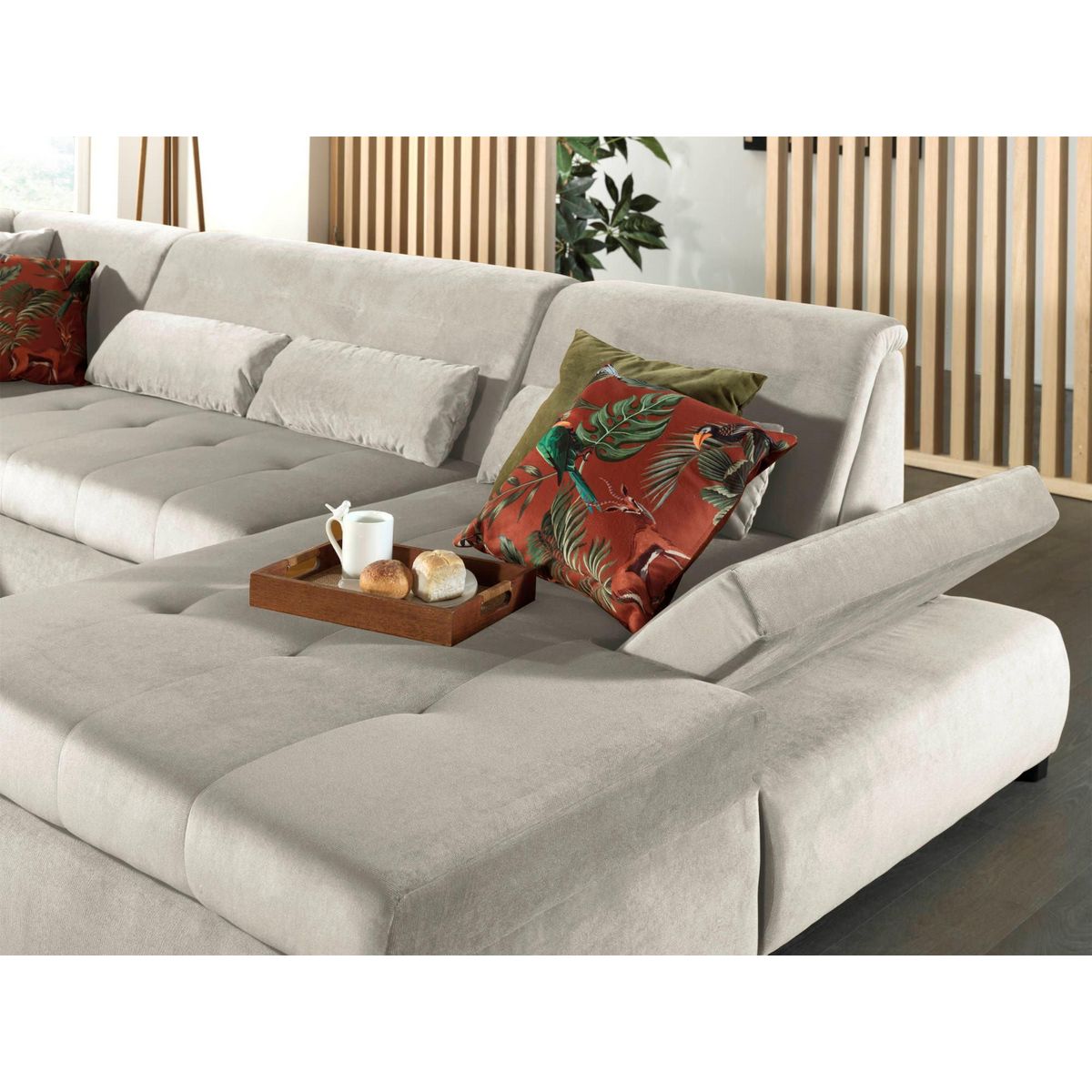 LISA DESIGN Vermont - canapé panoramique d'angle gauche - 7 places - xxl - en velours
