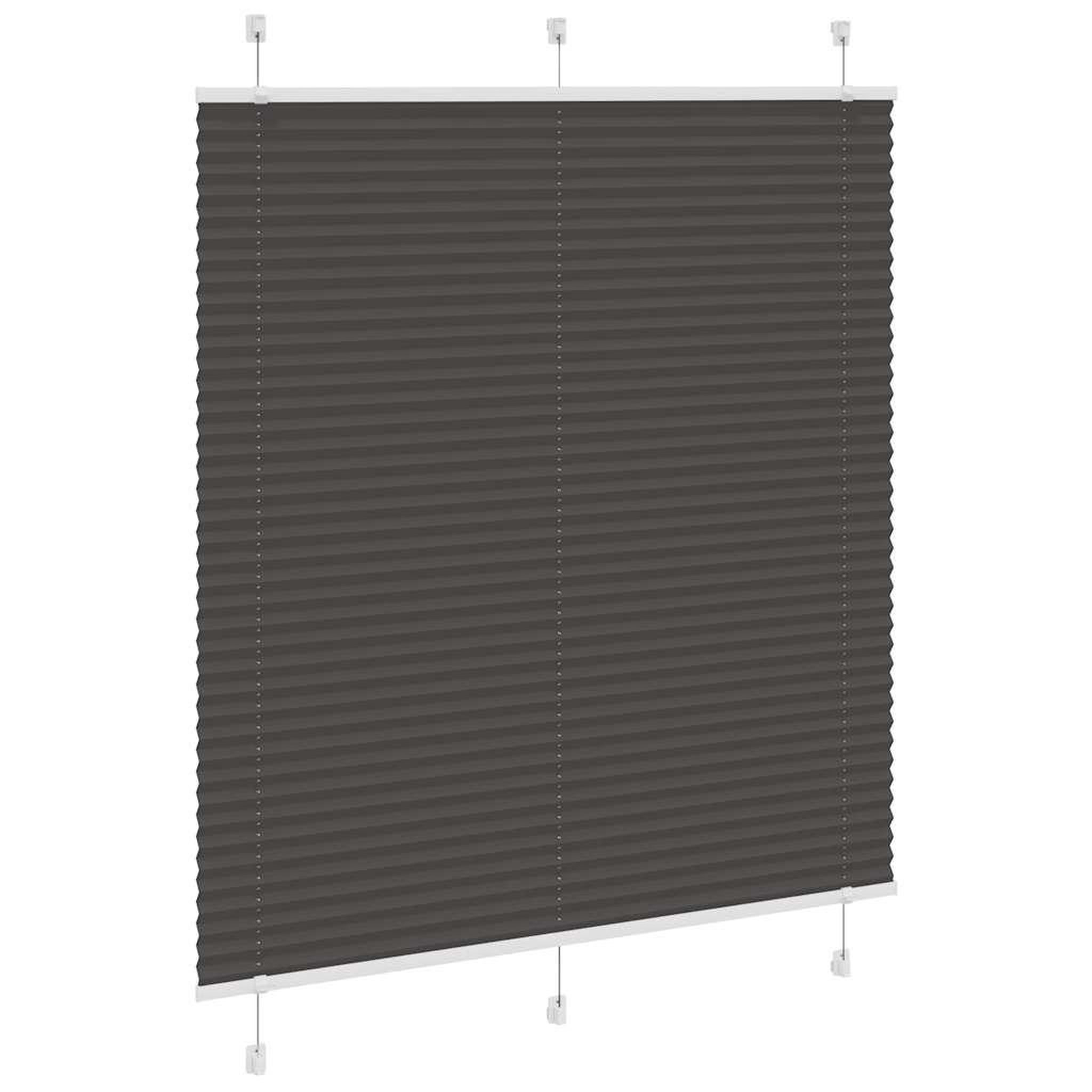 Voir la diapositive 3 : VIDAXL Store plisse noir 115x100 cm largeur du tissu 114,4cm polyester