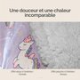 Voir la diapositive 4 : VIVEZEN Sweat à capuche, plaid, couverture, pull - Sherpa et flanelle - Enfant - Licorne