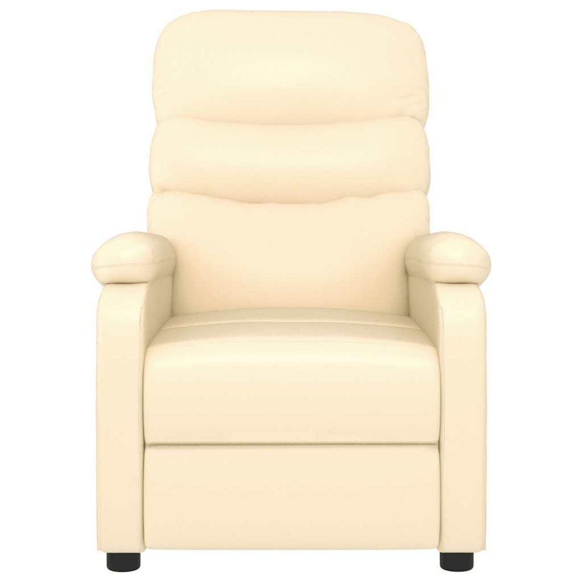 VIDAXL Fauteuil inclinable Creme Similicuir