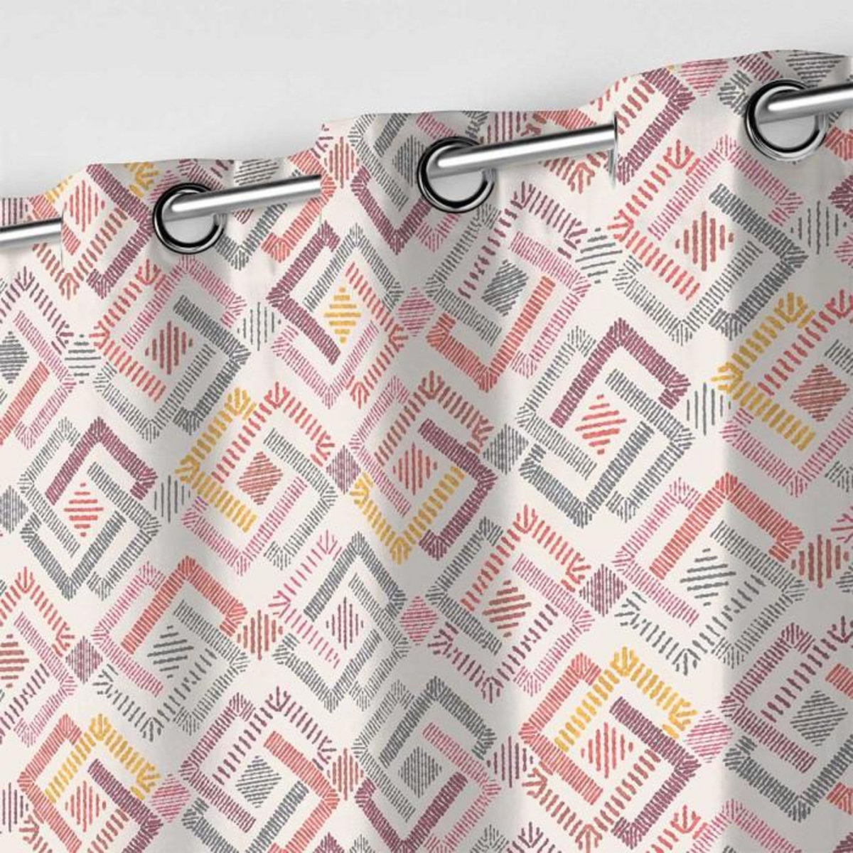 Paris Prix Rideau à Œillets Imprimé  Zoula  140x240cm Corail