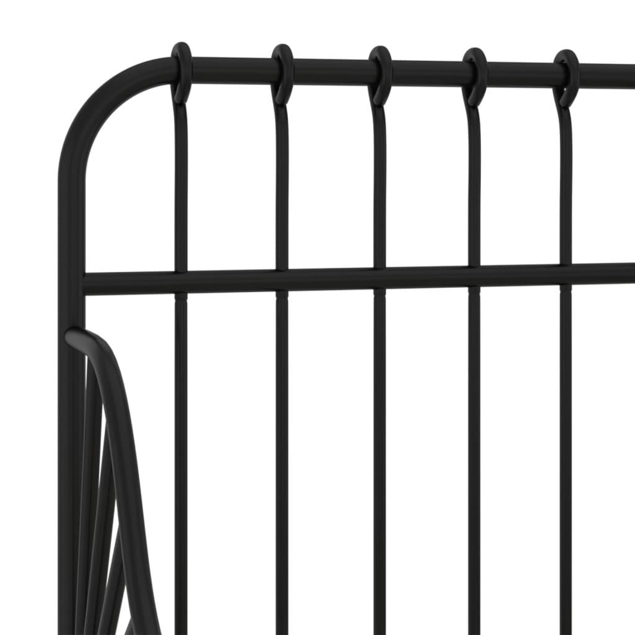 Voir la diapositive 6 : VIDAXL Cadre de lit extensible Noir Metal 80x130/200 cm
