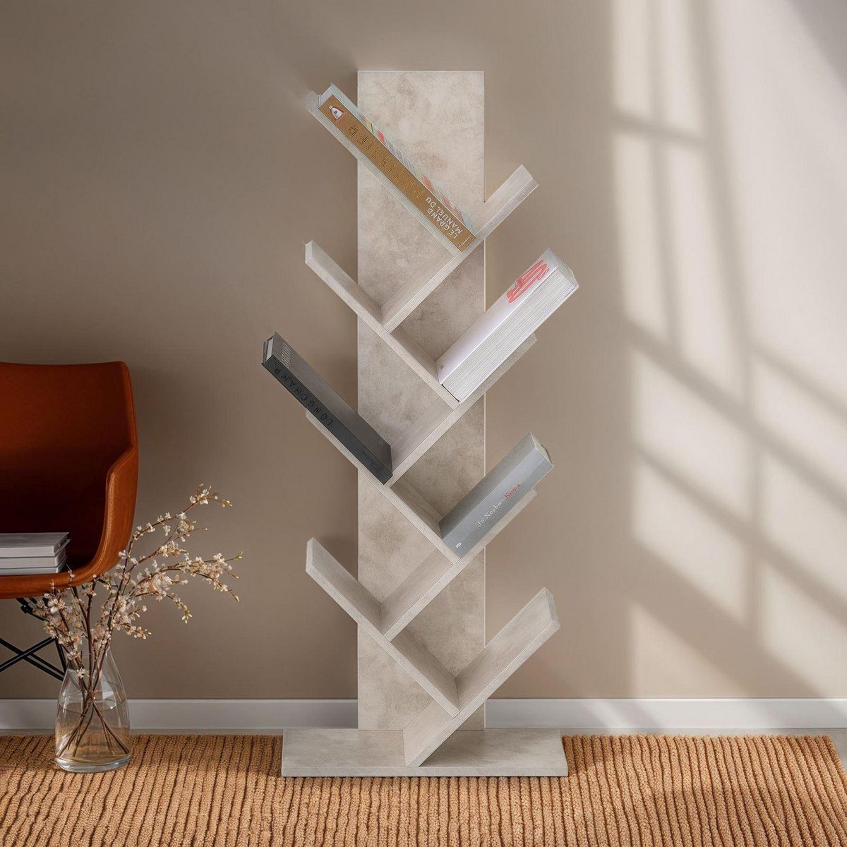 IDIMEX Étagère JULES en forme d'arbre, en bois