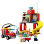 Voir la diapositive 3 : LEGO City 60375 La caserne et le camion de pompier, Jouet avec Véhicule d&rsquo;Urgence, Jouet Éducatif