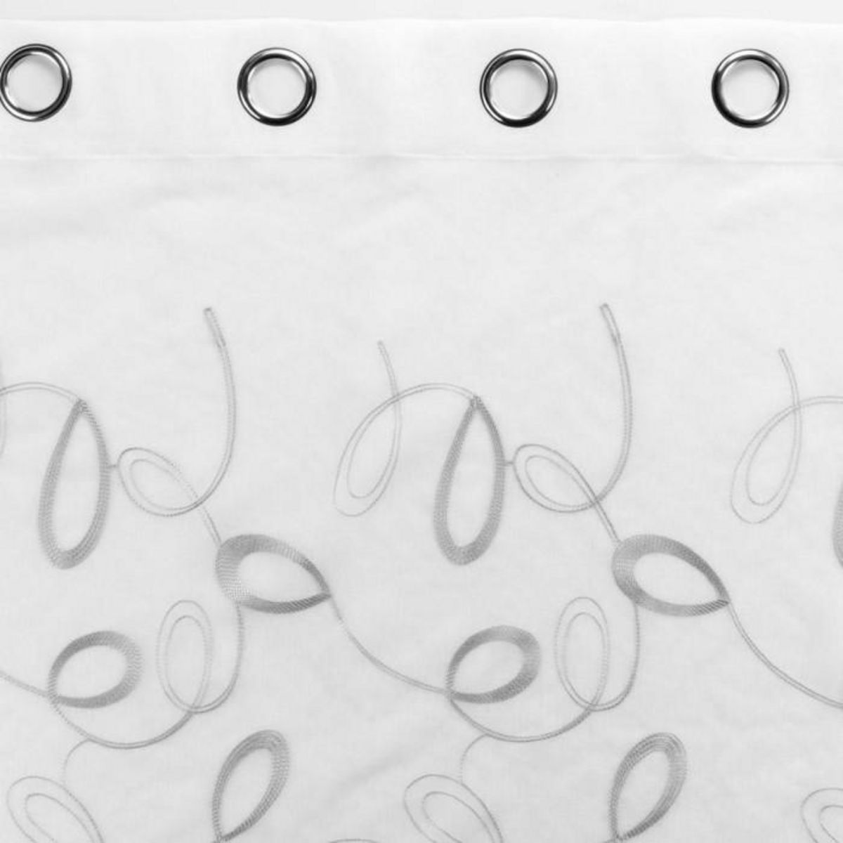 Paris Prix Rideau Voilage à Œillets  Hoops  140x240cm Gris