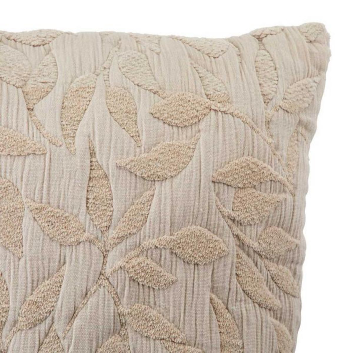 ATMOSPHERA Coussin Déco Jacquard  Lethon  50x50cm Beige Lin