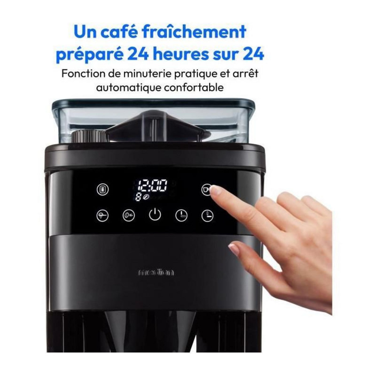 Medion Cafetiere Filtre Digitale Isotherme avec Broyeur - MEDION - 1000W - 1,0L - Noir