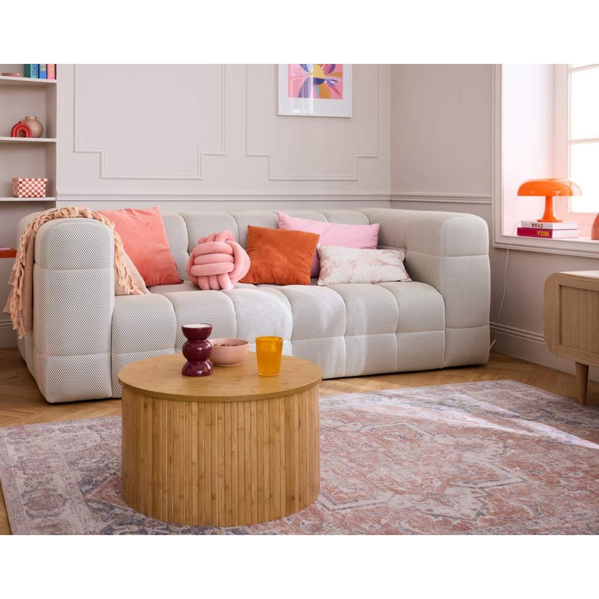 BEST MOBILIER Kofu - table basse ronde - bambou - 60 cm