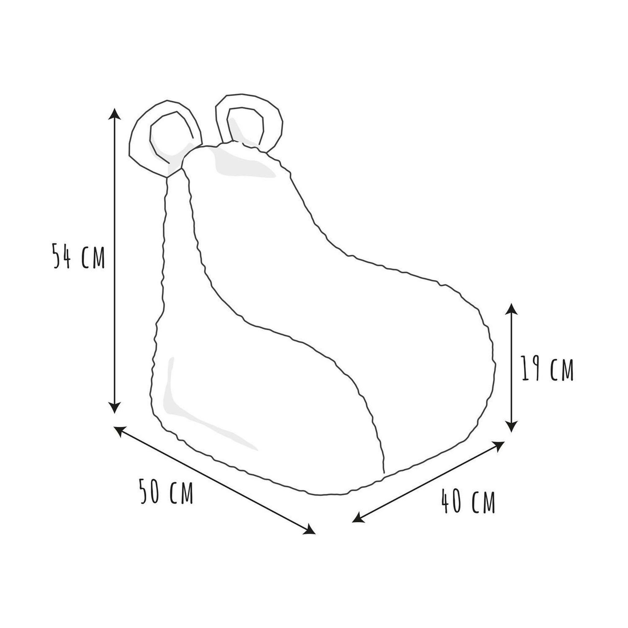 Voir la diapositive 5 : TOILINUX Fauteuil pour enfant en forme de poire imitiation fourrure - Blanc