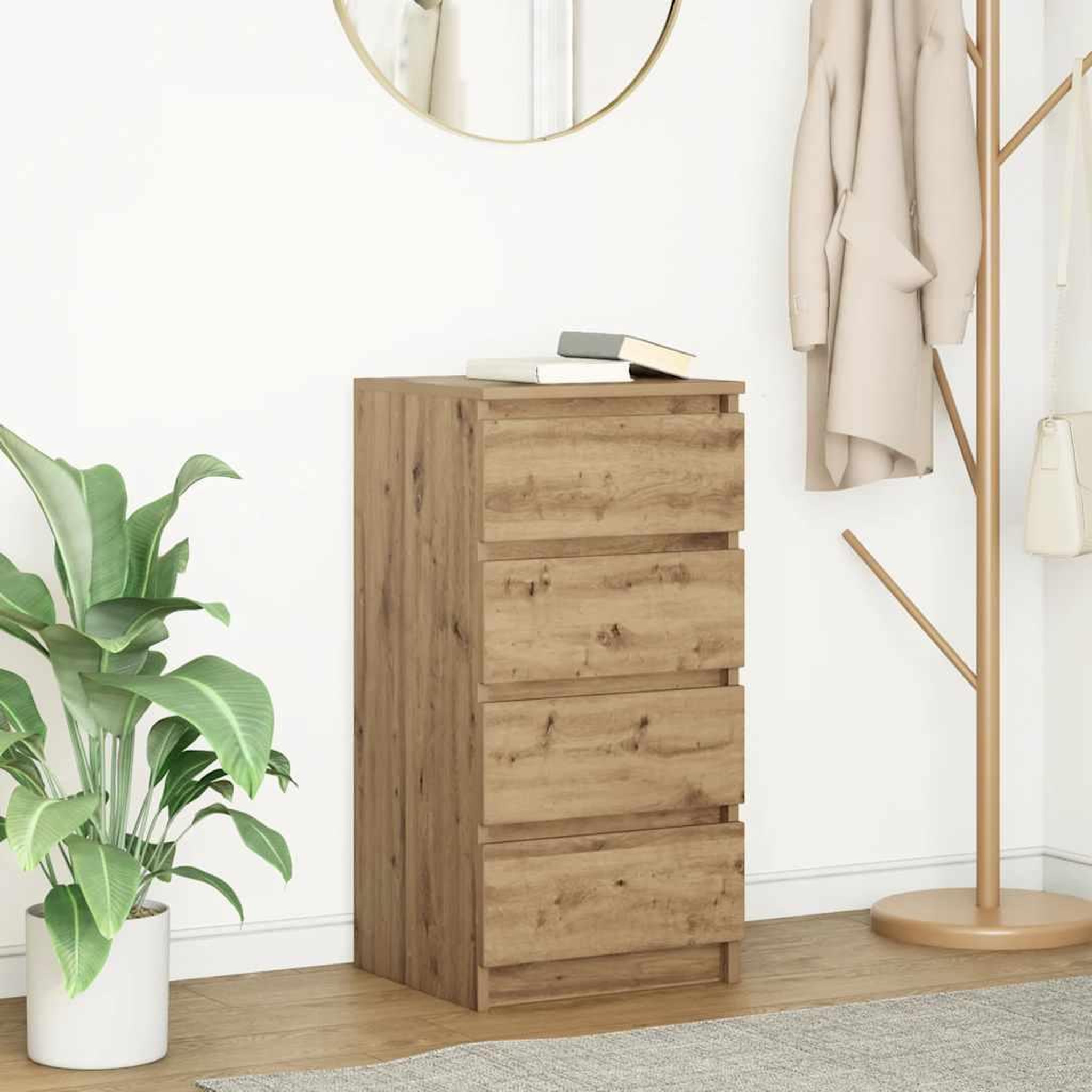 VIDAXL Buffet chene artisanal 37,5x35x76 cm bois d'ingenierie