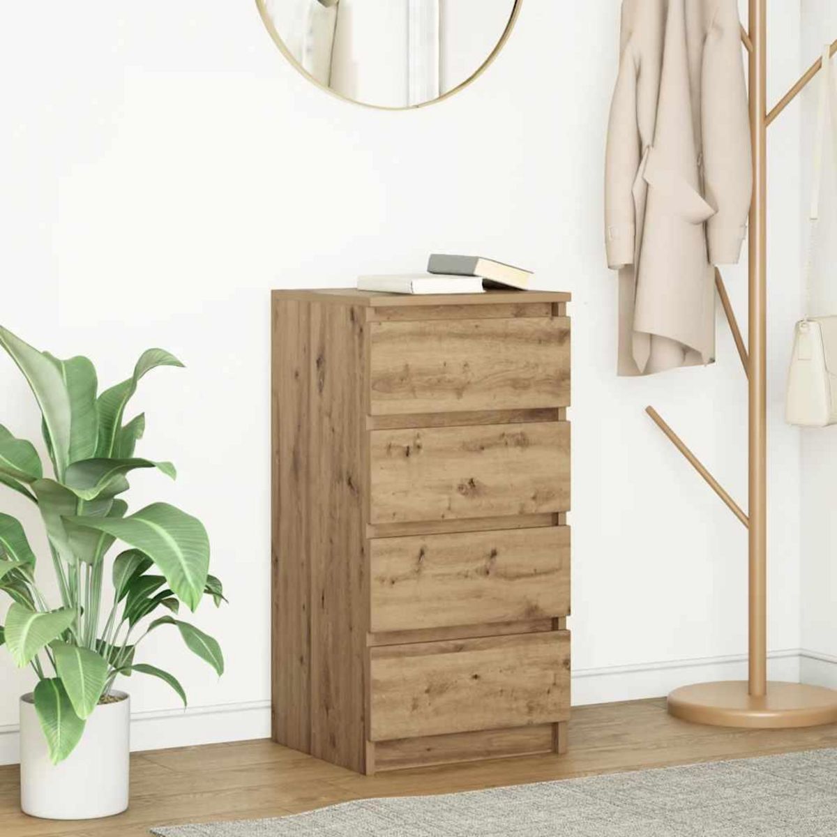 VIDAXL Buffet chene artisanal 37,5x35x76 cm bois d'ingenierie