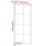 Voir la diapositive 6 : VIDAXL Porte coulissante Aluminium et verre ESG 90x205 cm Noir
