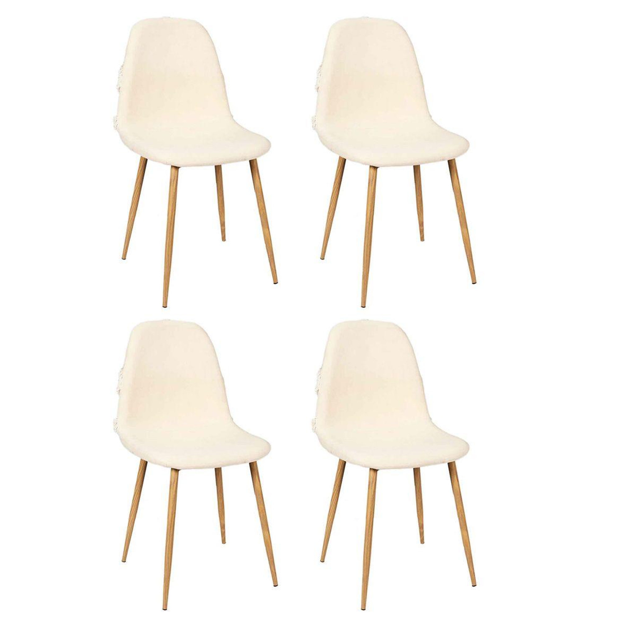 The Home Deco Factory Lot de 4 chaises design  faro  86cm beige